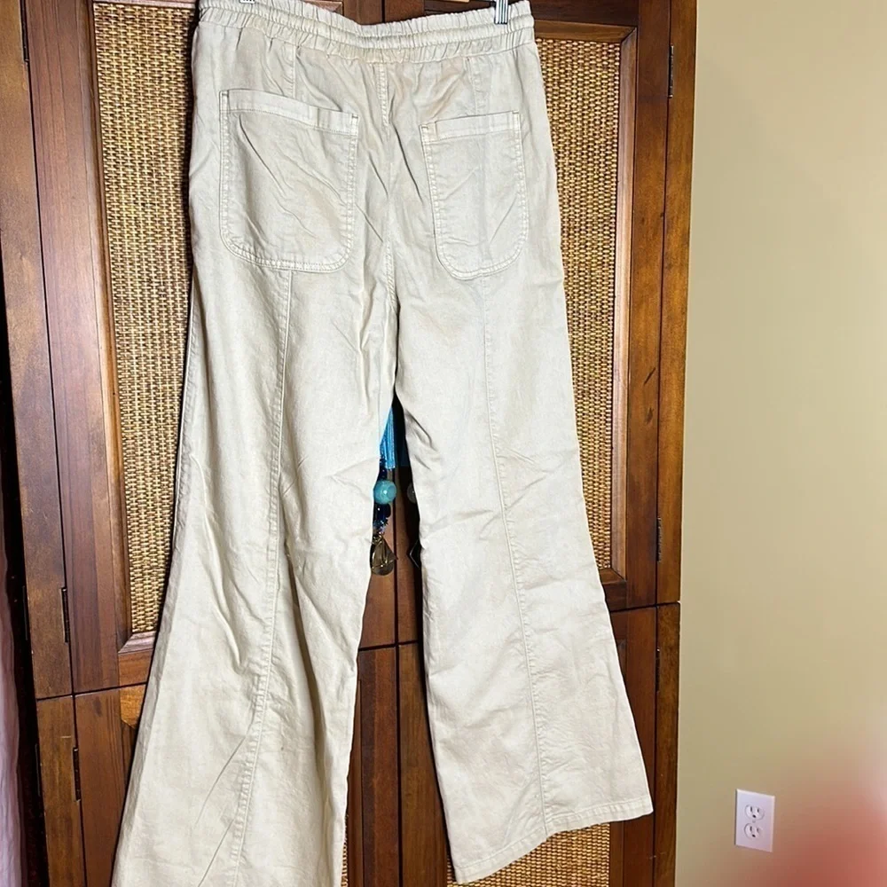 We The Free Wideleg Drawstring Jeans Stone/Neutral Large